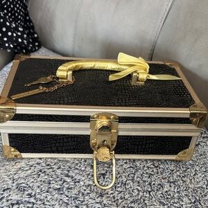 Victoria's Secret Black and Gold Keychain